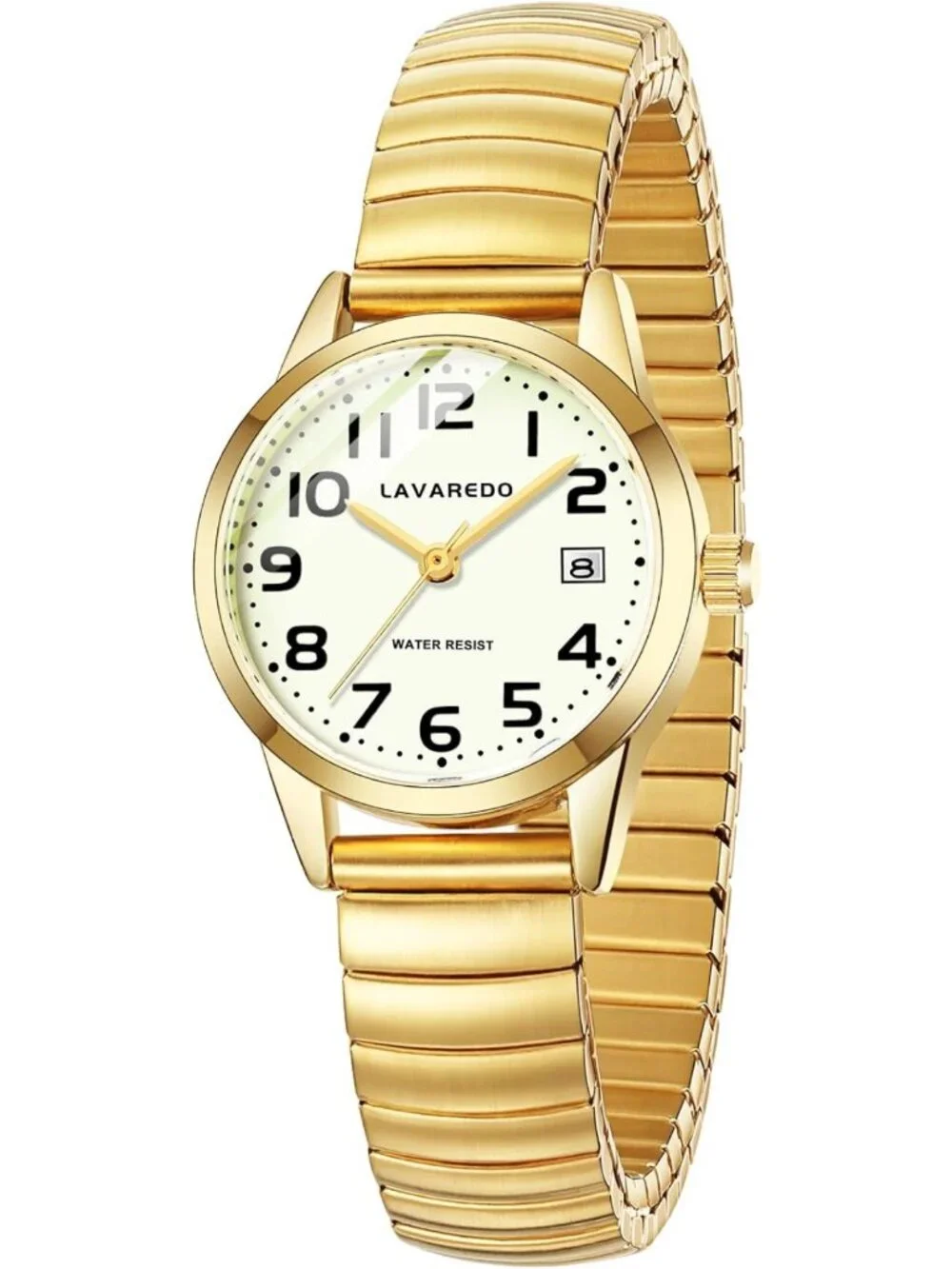 Elegant Gold Watch for Women - Small Wrist, Stainless Steel Expansion Band